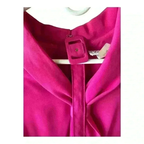 Leslie Fay Petite Pink Dress with Tie Neck - Size 14P - Picture 4 of 7